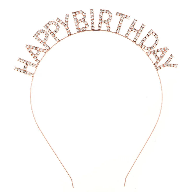 Adult Birthday Rhinestone Tiara Headband