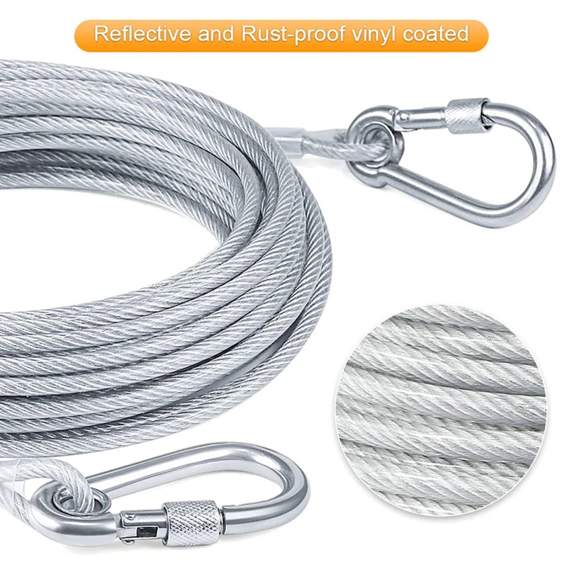 Double-Headed Dog Tie-Out Cable