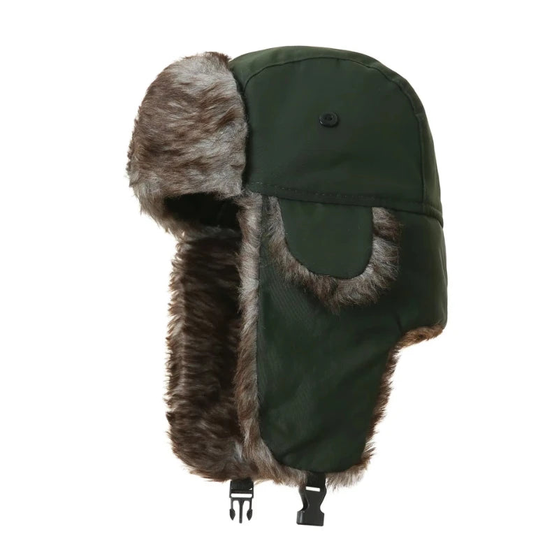 Winter Mens Ushanka Trapper Hat Russian Trooper Ear Flap Cap Earflap