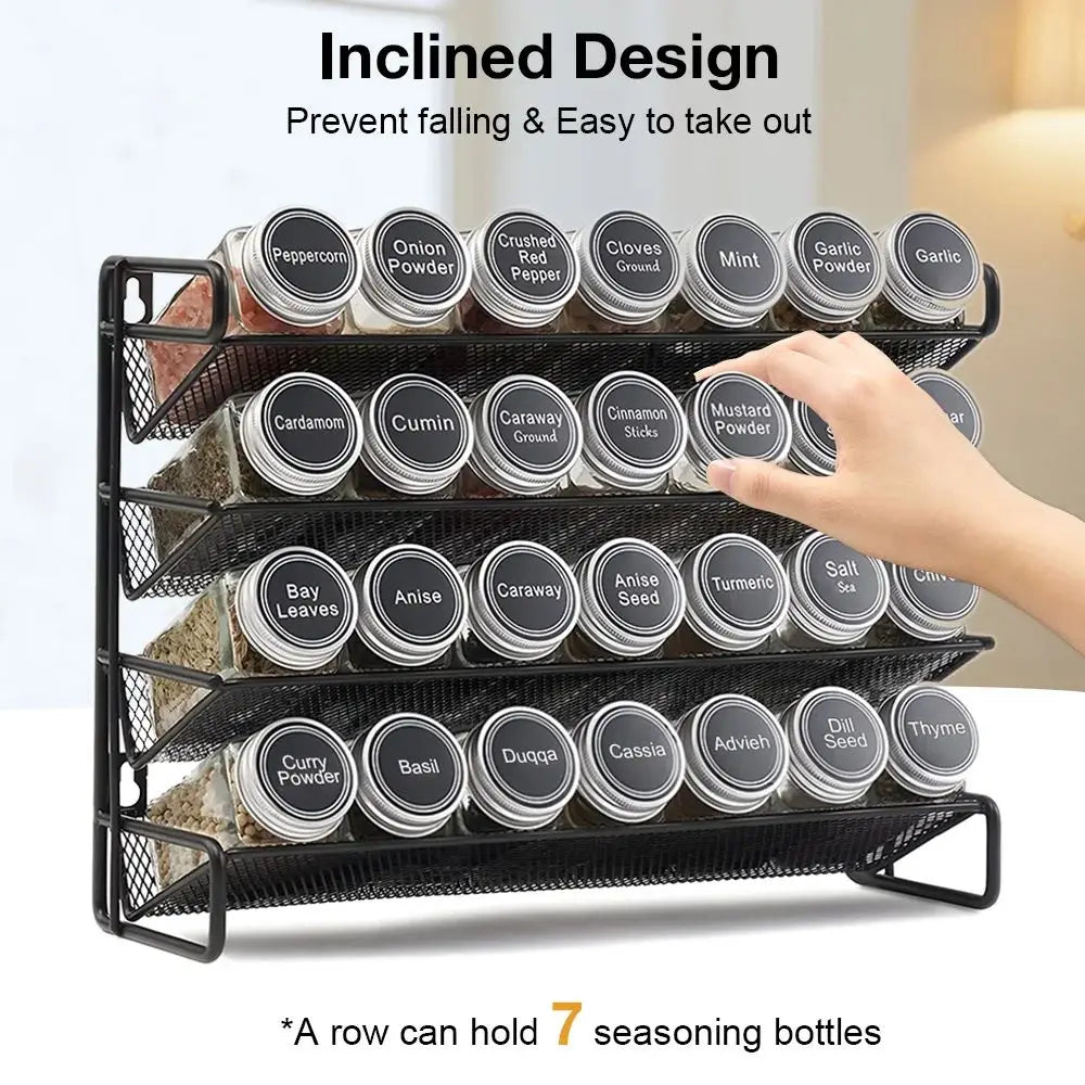 3 or 4 Tier Spice Rack for Counter or Wall
