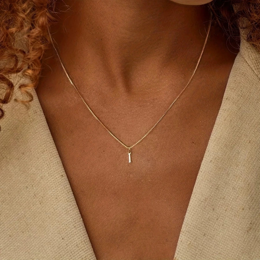Gold-Tone Initial Pendant Necklace