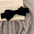 Black Velvet Bow Clip