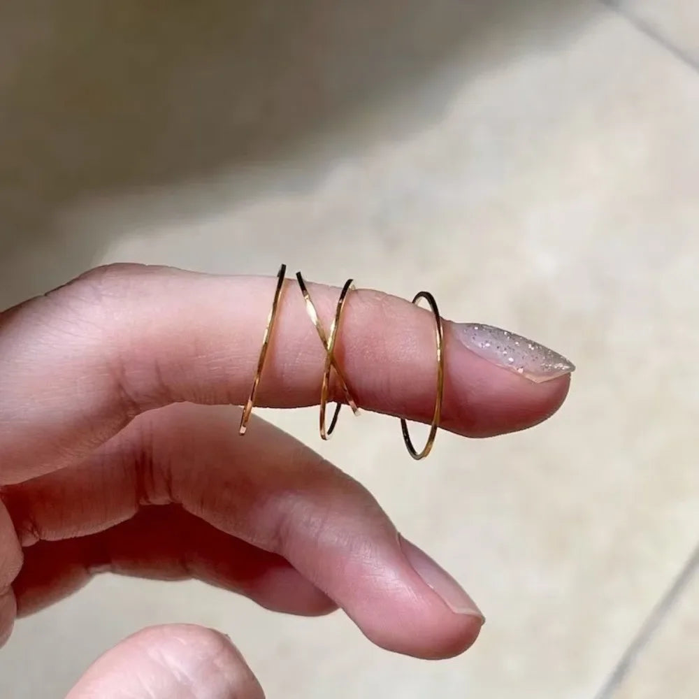 Gold-Tone Thin Stacking Rings