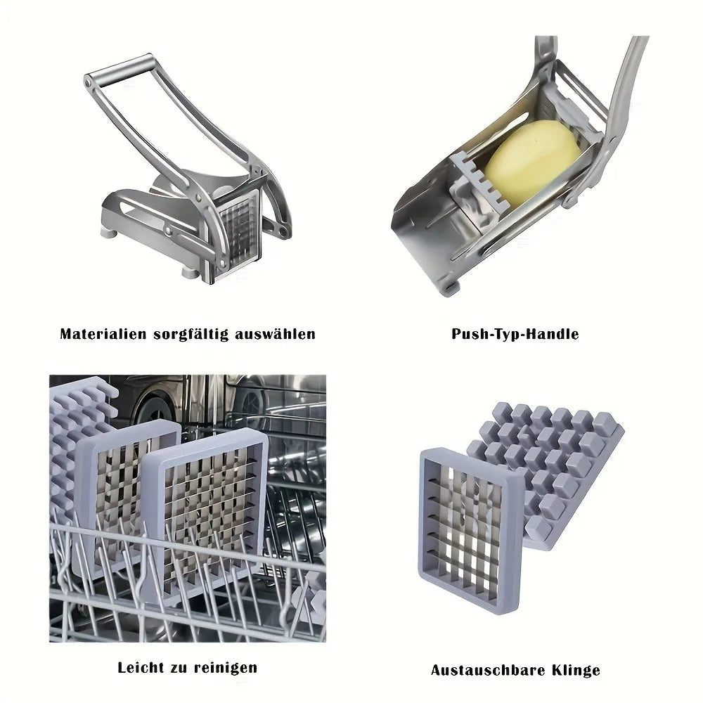 Stainless Steel French Fry Cutter and Vegetable Chopper