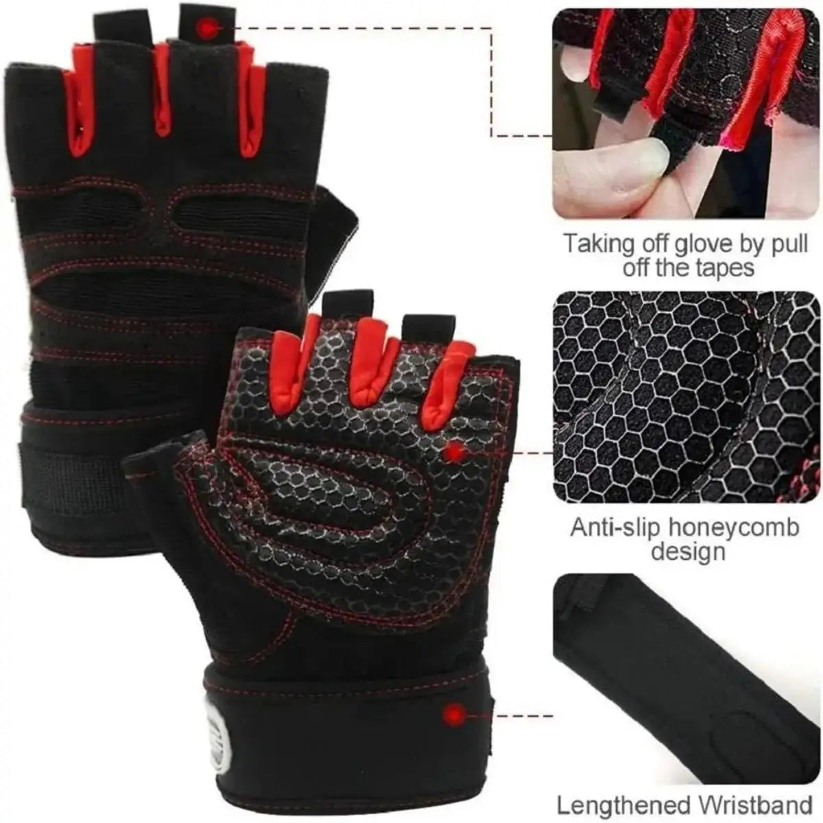 Gym Gloves with Wrist Wrap