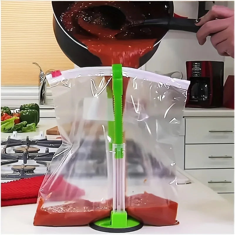 Plastic Bag Holder and Food Bag Clip