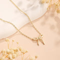 Gold-Tone Bow Pendant Necklace