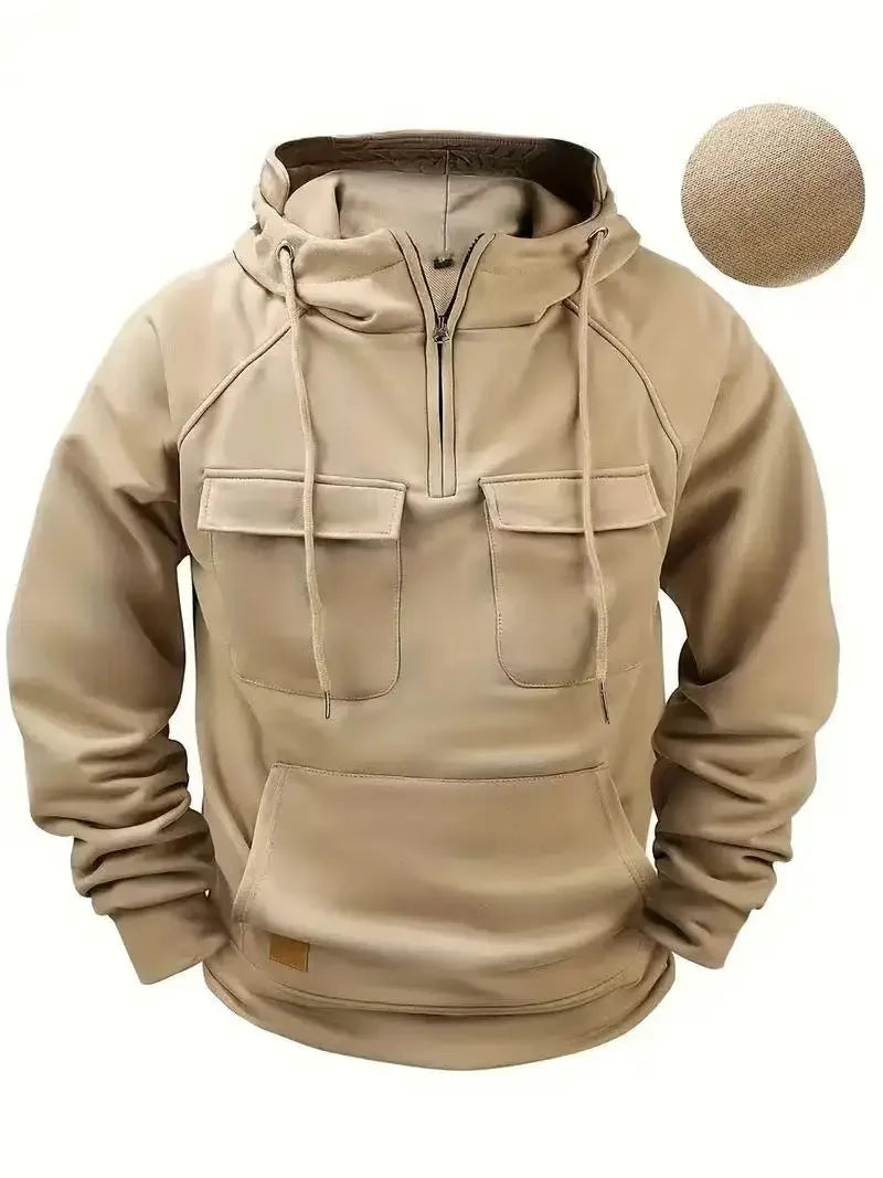 Men's Vintage Half-Zip Hoodie