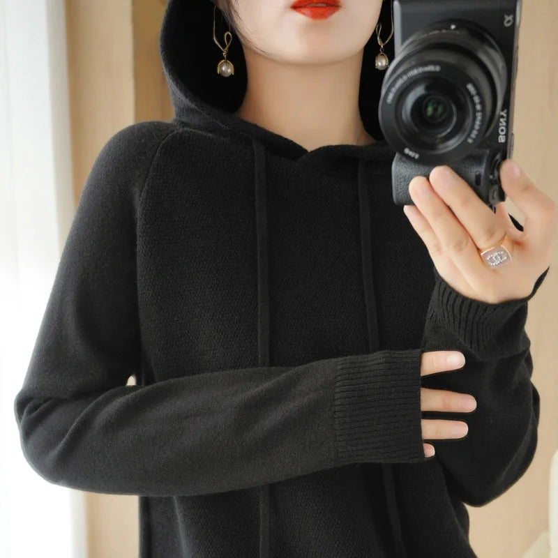 Women's Hooded Knit Pullover