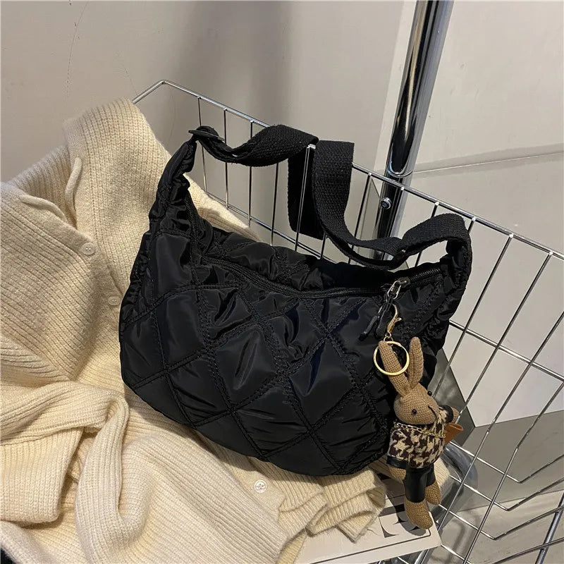 Women's Crossbody Bag with Bunny Charm