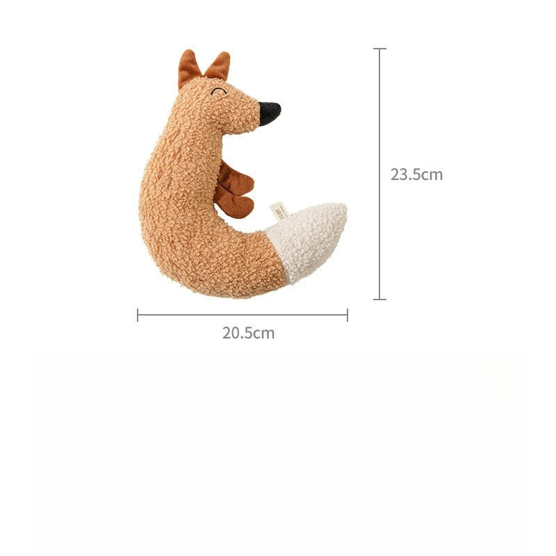 Plush Squeaky Chew Toy, Fox or Duck