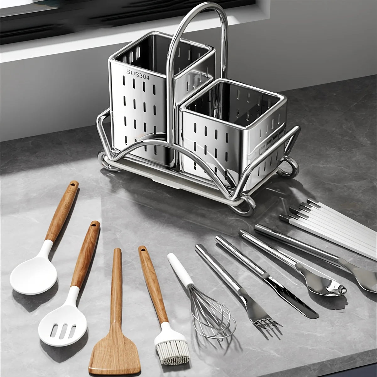 Stainless Steel Cutlery Holder