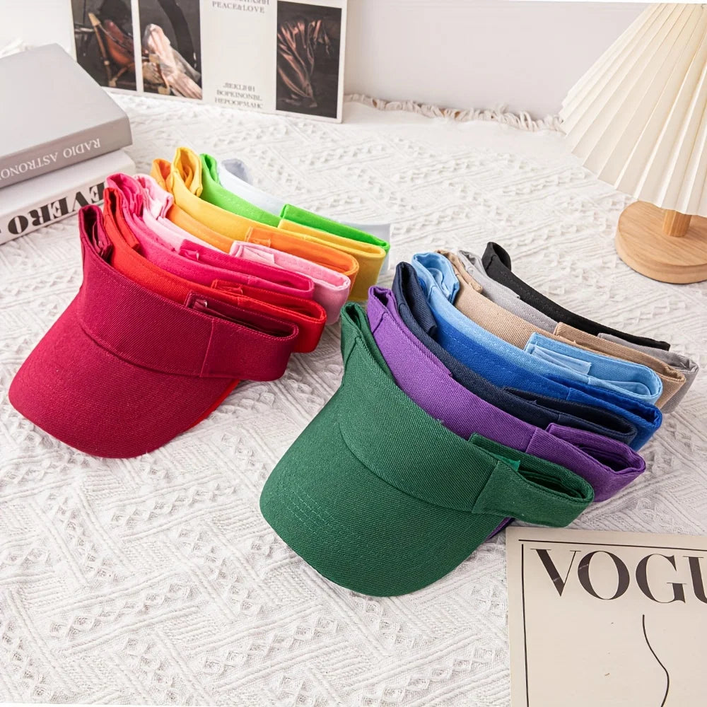 [Adjustable Breathable Sporty Sun Visor] Sporty Sun Visor Cap - Breathable, Adjustable Baseball Hat for Outdoor Activities