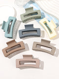 Matte Square Claw Clips, 7 Pack