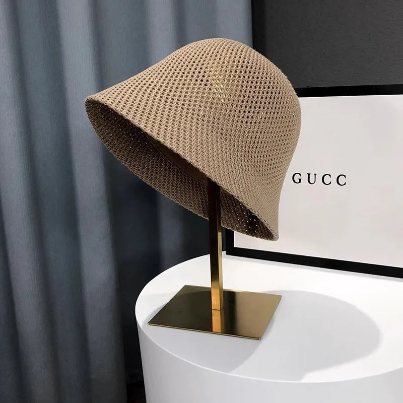 Wide-Brim Bucket Hat