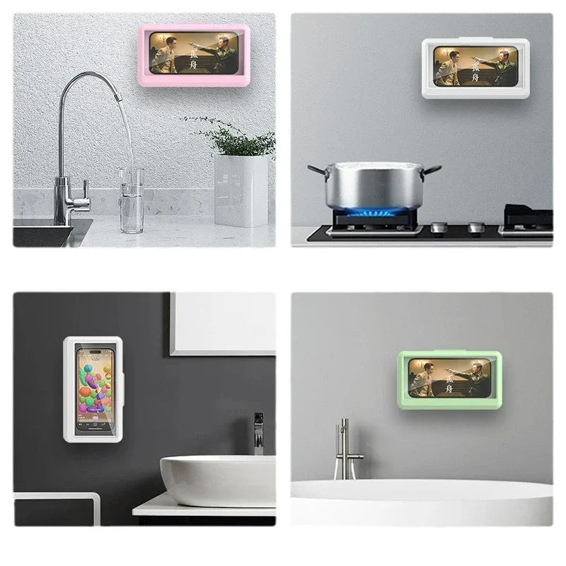 Self-Adhesive Shower Phone Holder Case