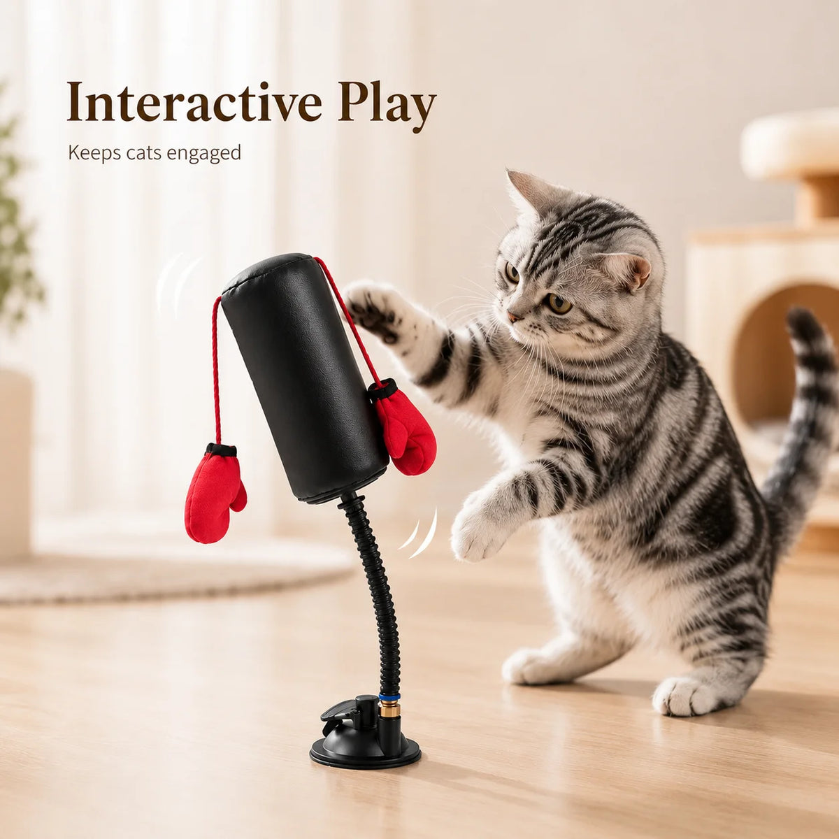 Cat Boxing Interactive Toy