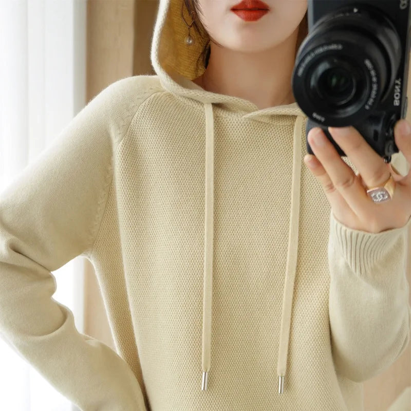 Women's Hooded Knit Pullover