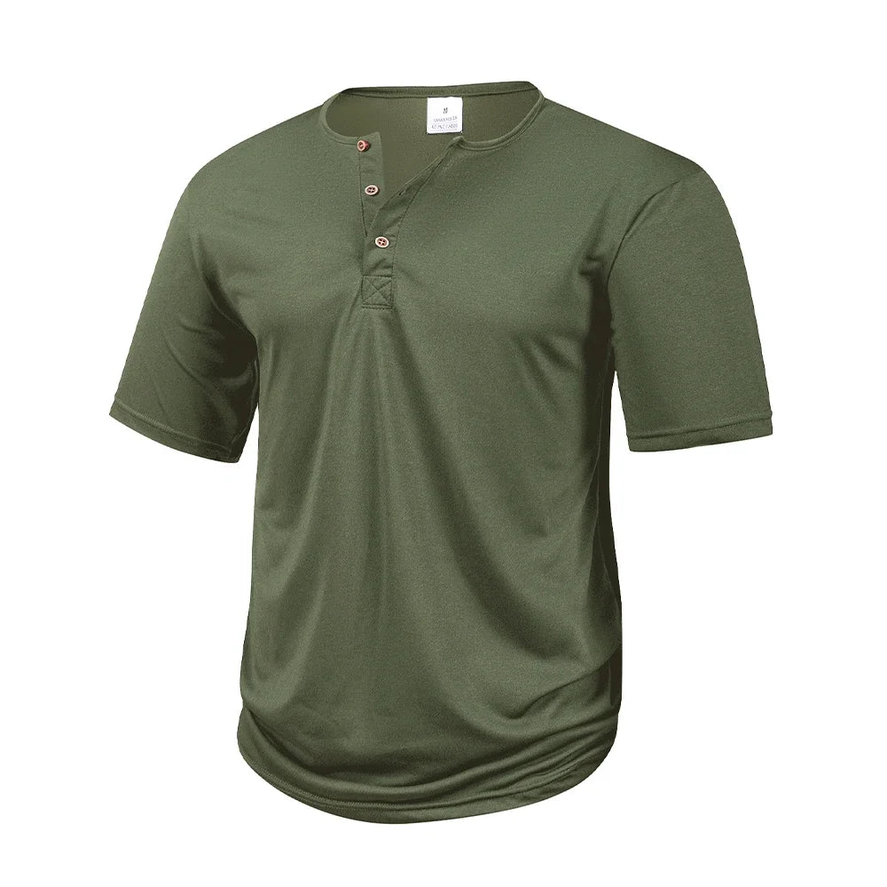 Men's Short-Sleeve Henley Shirt