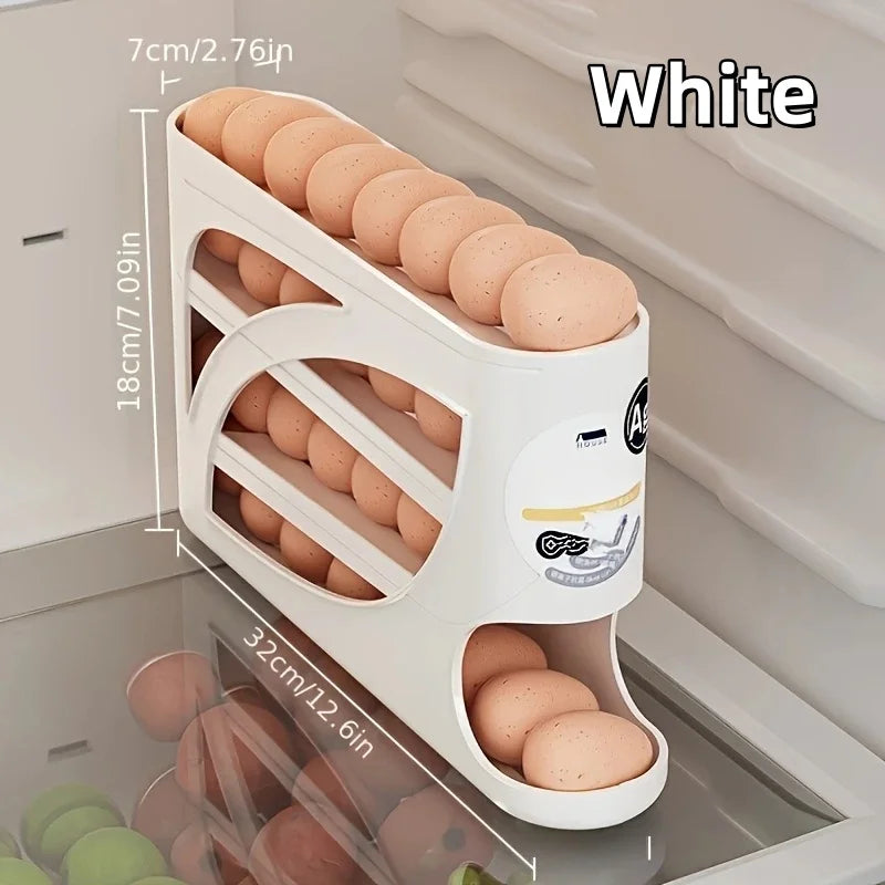 3-Tier Rolling Egg Storage Rack