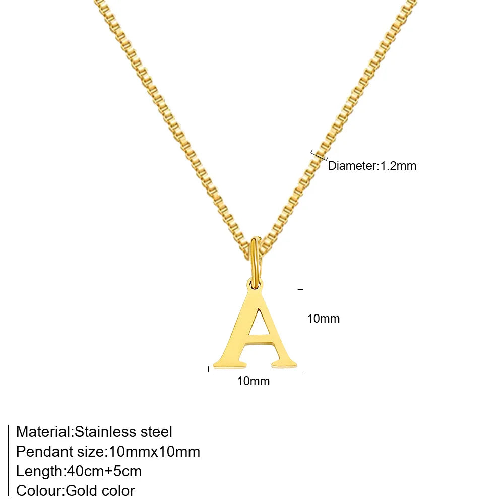 Gold-Tone Initial Pendant Necklace