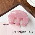 Flower and Geometric Hair Claw Clips