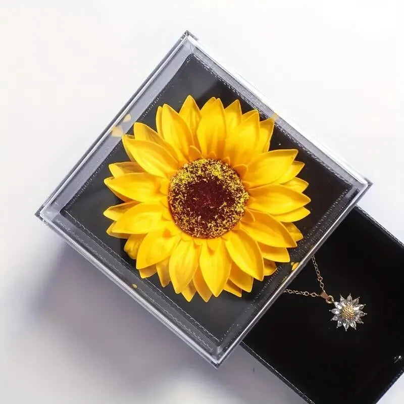  Sunflower Necklace Gift Box, Mother's Day, Nurses' Day, Thanksgiving, Christmas, fall gifts, anniversaries, graduation gifts