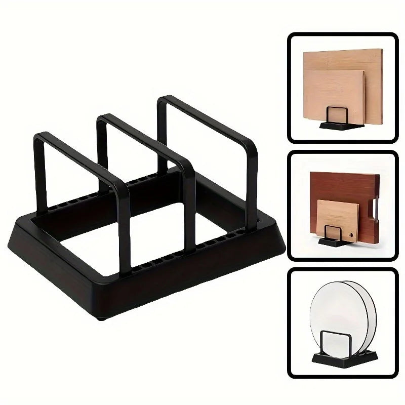 3-in-1 Kitchen Organizer Rack for Pots, Pans and Lids