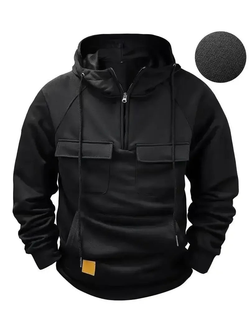Men's Vintage Half-Zip Hoodie