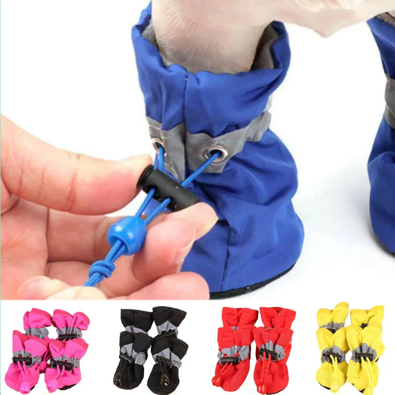 Pet Rain Boots, Set of 4