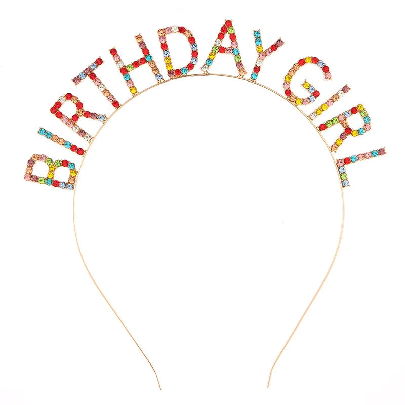 Adult Birthday Rhinestone Tiara Headband