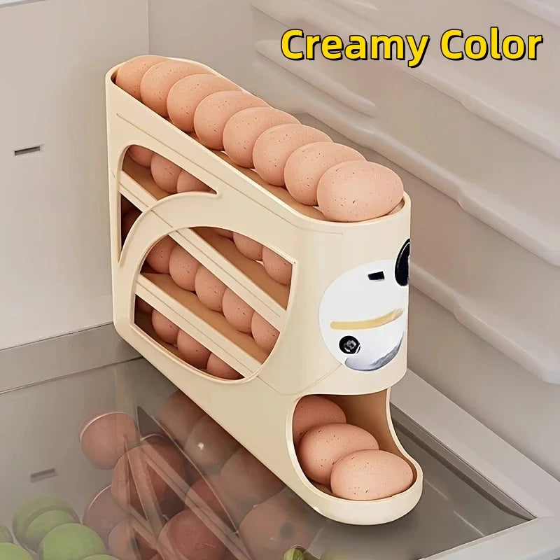 3-Tier Rolling Egg Storage Rack
