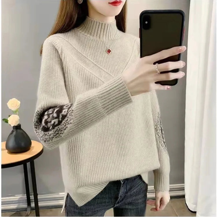 Women's Long-Sleeve Knit Sweater