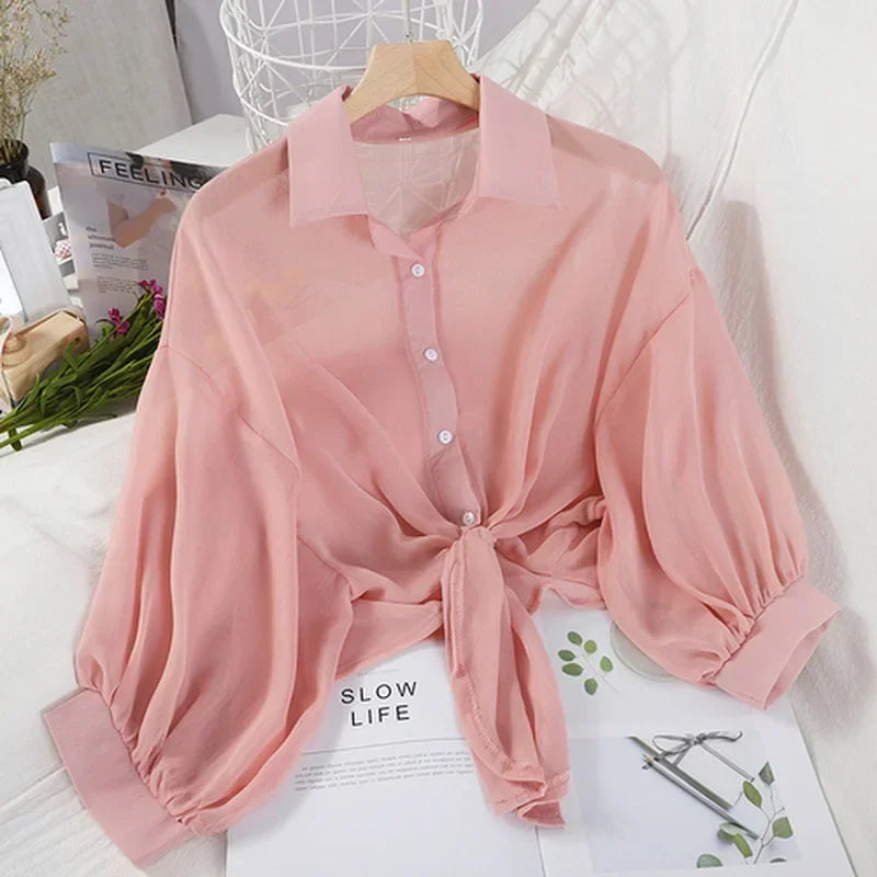Women's Tie-Waist Blouse