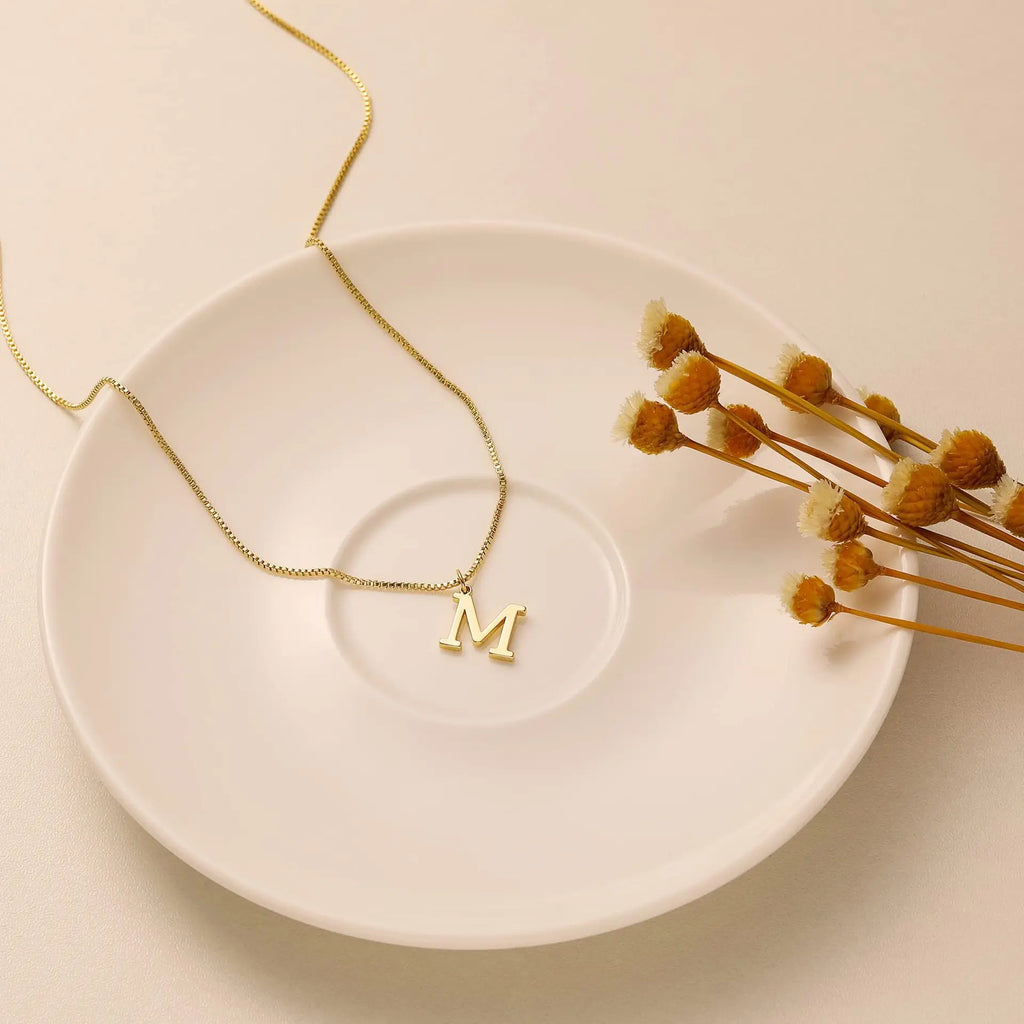 Gold-Tone Initial Pendant Necklace