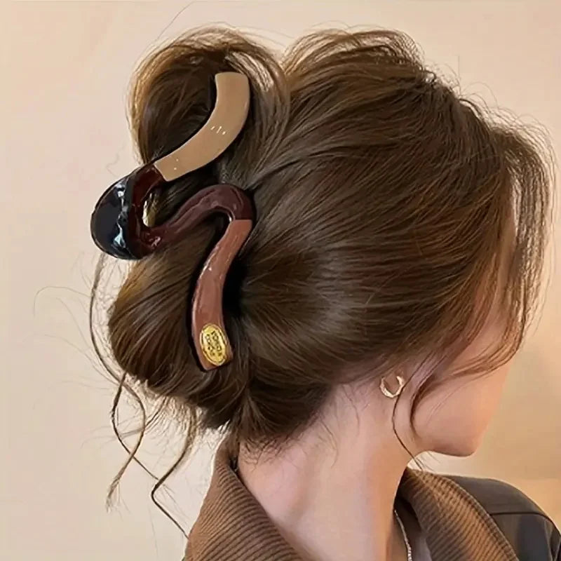 Large Wavy Hair Claw Clips, 4 Pack
