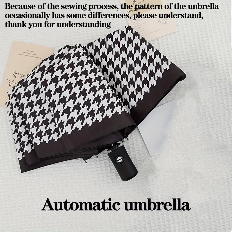Houndstooth Folding Umbrella