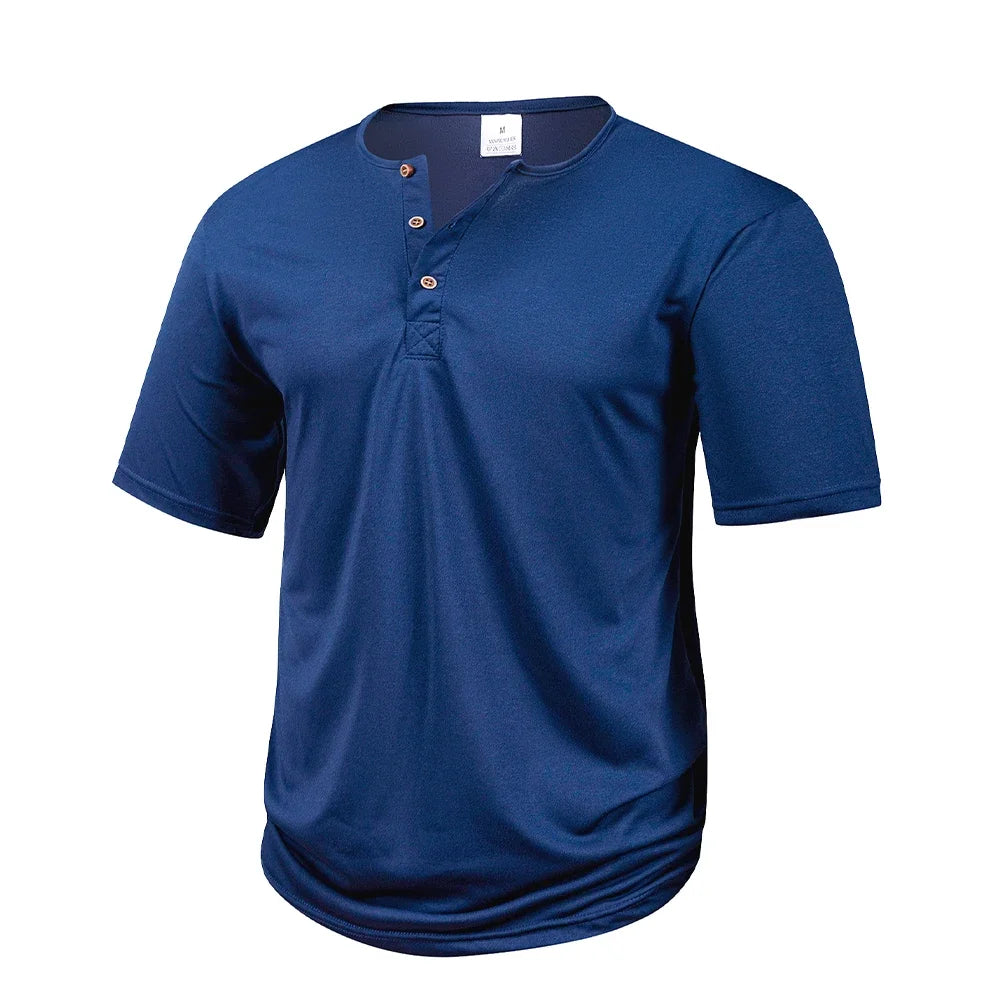 Men's Short-Sleeve Henley Shirt