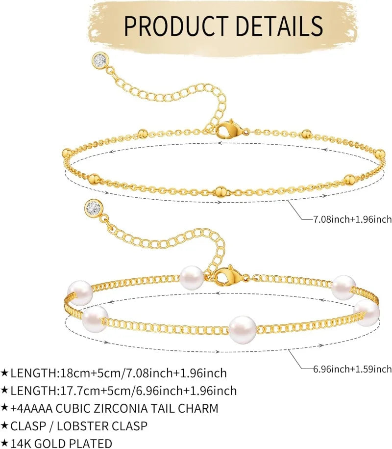 Gold-Tone Faux Pearl Bracelet