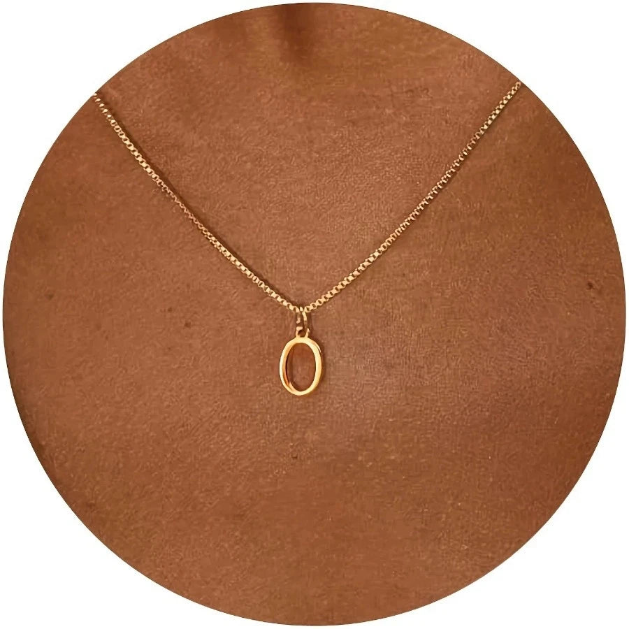 Gold-Tone Initial Pendant Necklace
