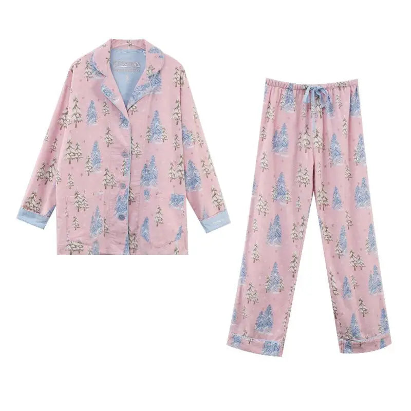 Women's Cartoon Print 2-Piece Pajama Set