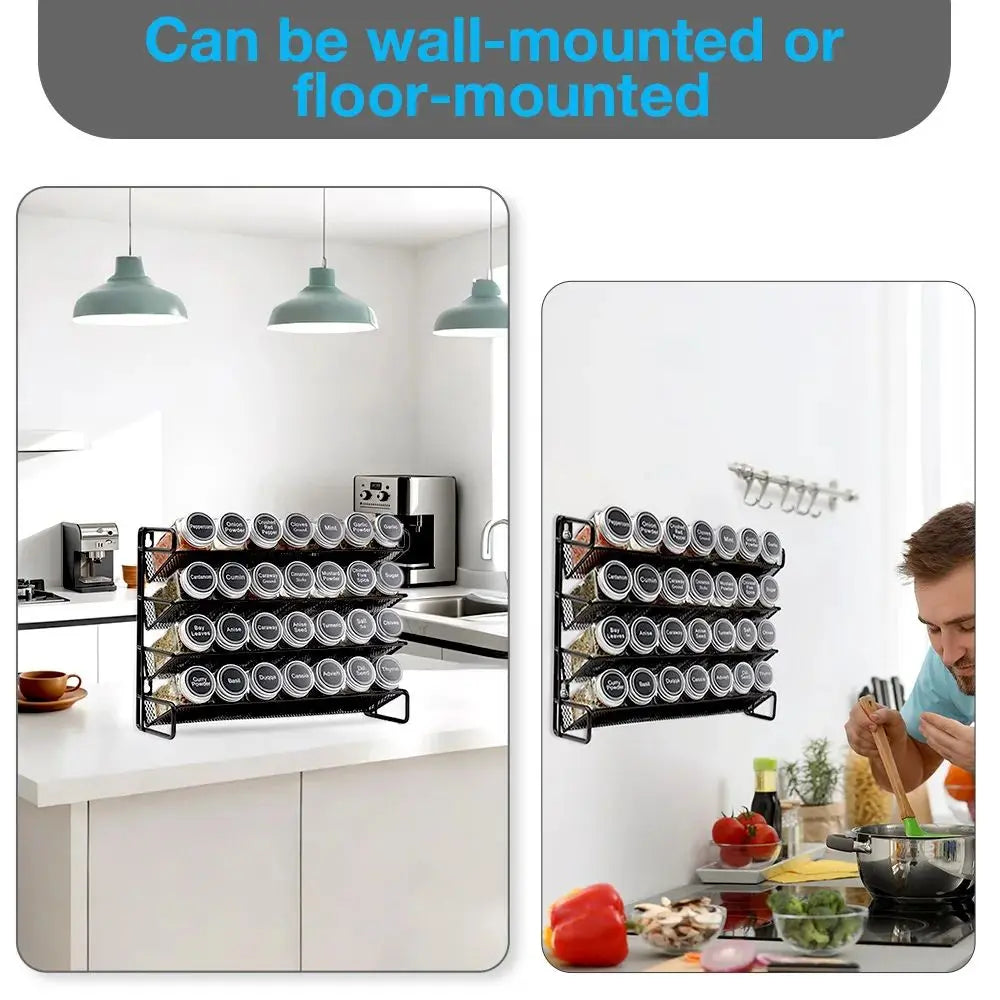 3 or 4 Tier Spice Rack for Counter or Wall