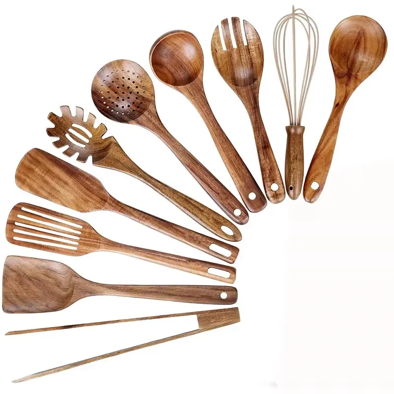 Acacia Wood Kitchen Utensil Set