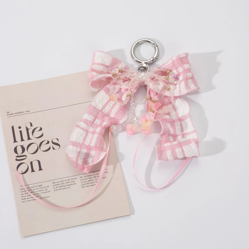 Pearl Bow Bag Charm