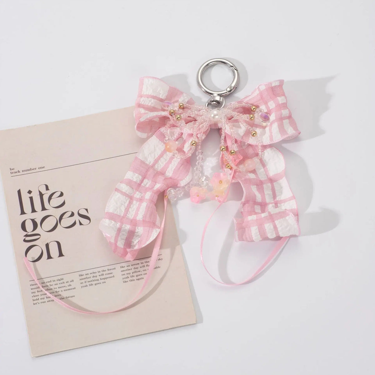 Pearl Bow Bag Charm