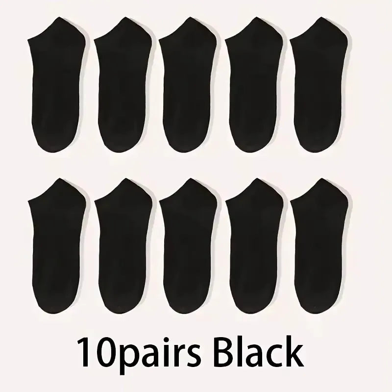Unisex Ankle Socks, 10-Pair Pack