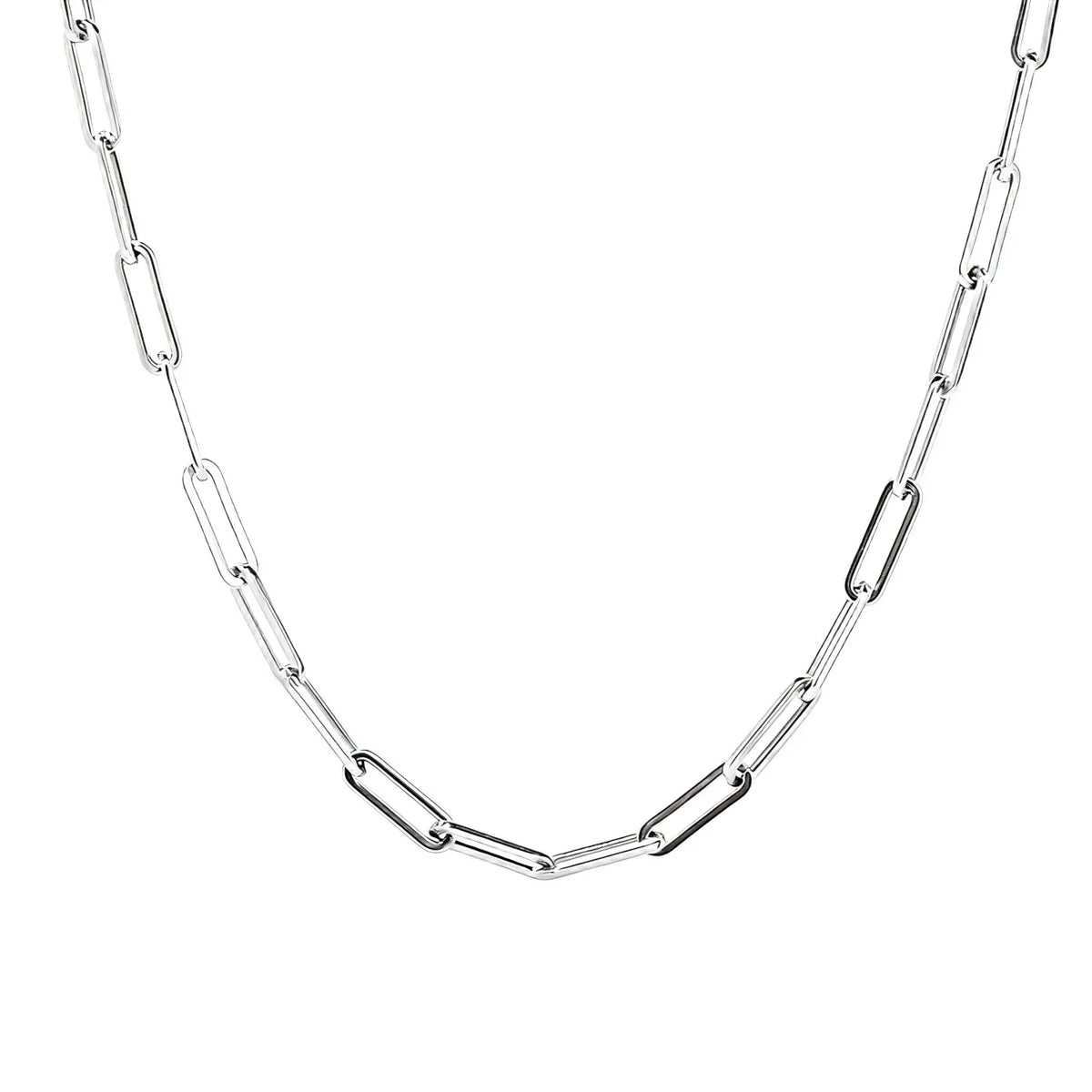 Gold-Tone Paperclip Chain Necklace