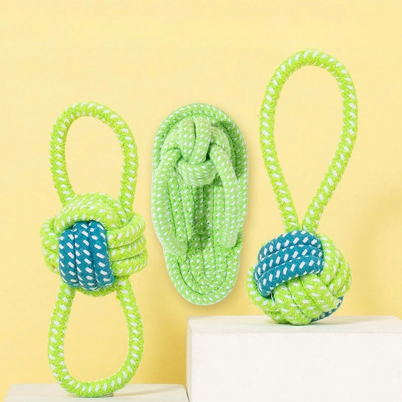Dog Rope Ball Tug Toy
