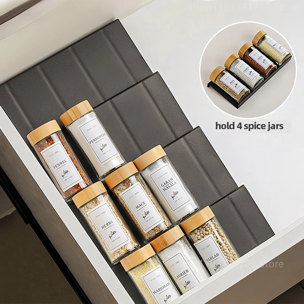 4-Tier Adjustable Drawer Spice Rack