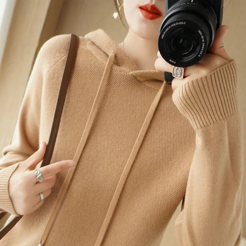 Women's Hooded Knit Pullover